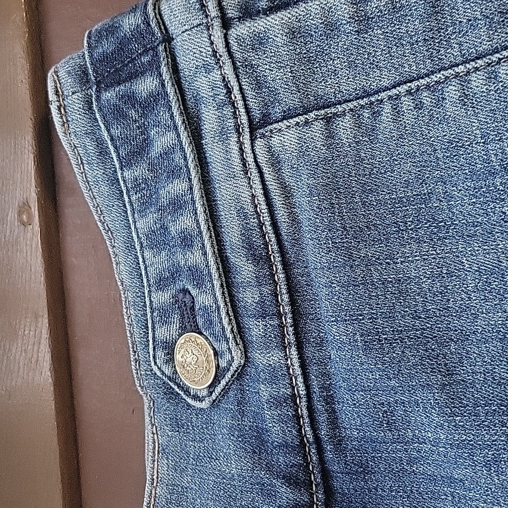 White House Black Market Classic Blue Jean Shorts Extra HIGH Rise - Picture 2 of 5